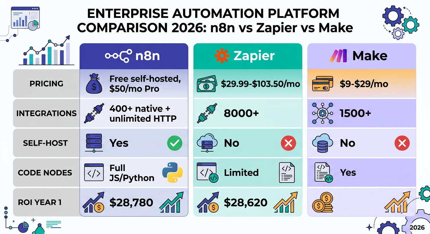 Perbandingan platform automasi enterprise menunjukkan keunggulan biaya n8n